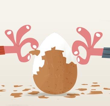 Avoir un œuf à peler